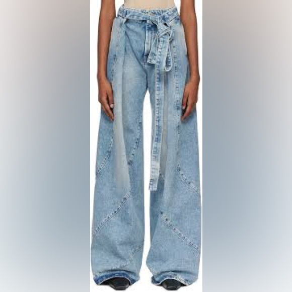 The Attico Denim - The Attico Blue Paneled Jeans NWT